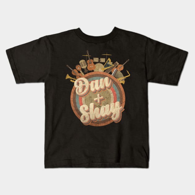 Music Tour Vintage Retro // DAN + SHAY Kids T-Shirt by kumurkumur